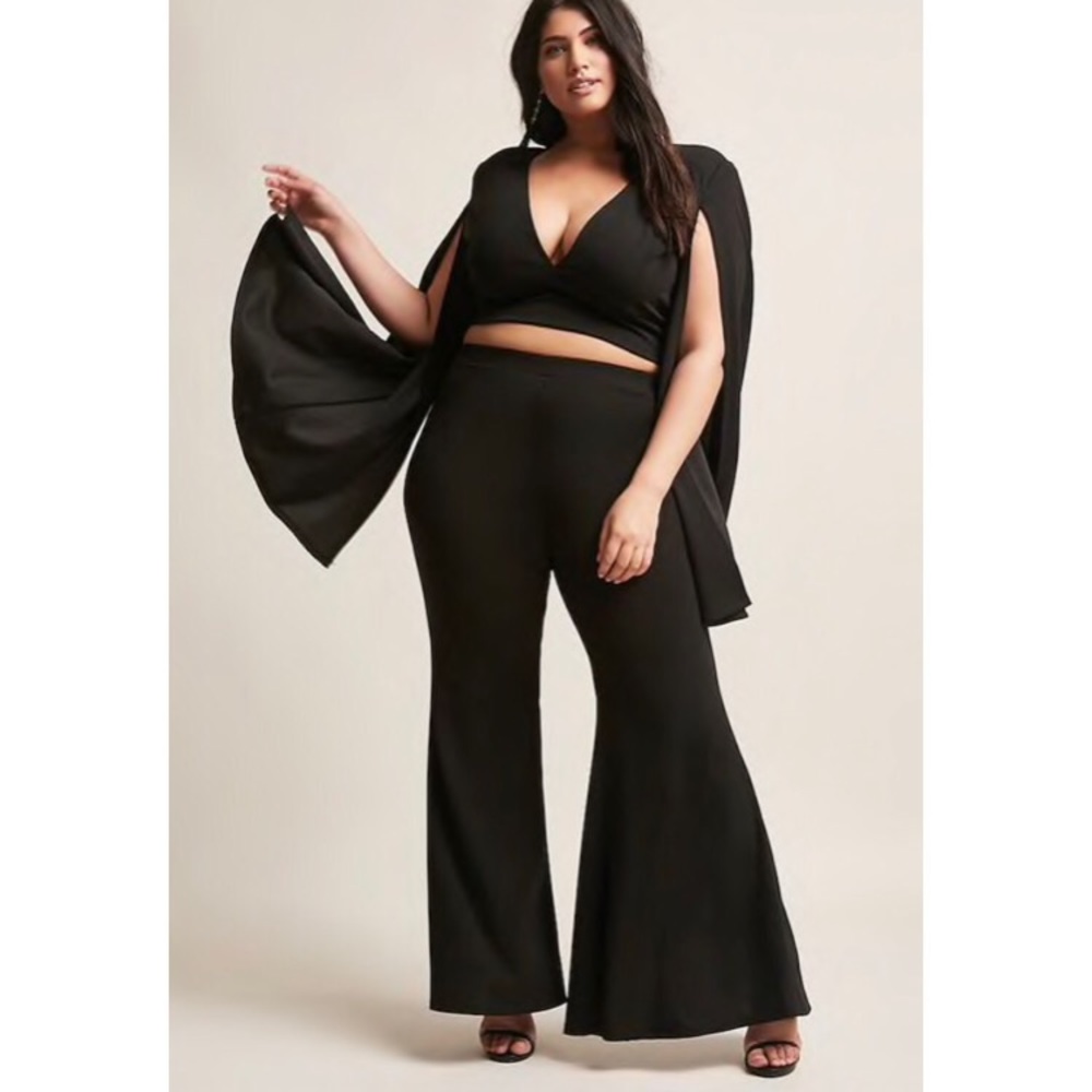 forever 21 plus size plunge cape top